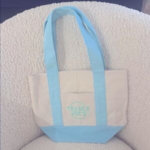 Blue and Cream Tote Bag